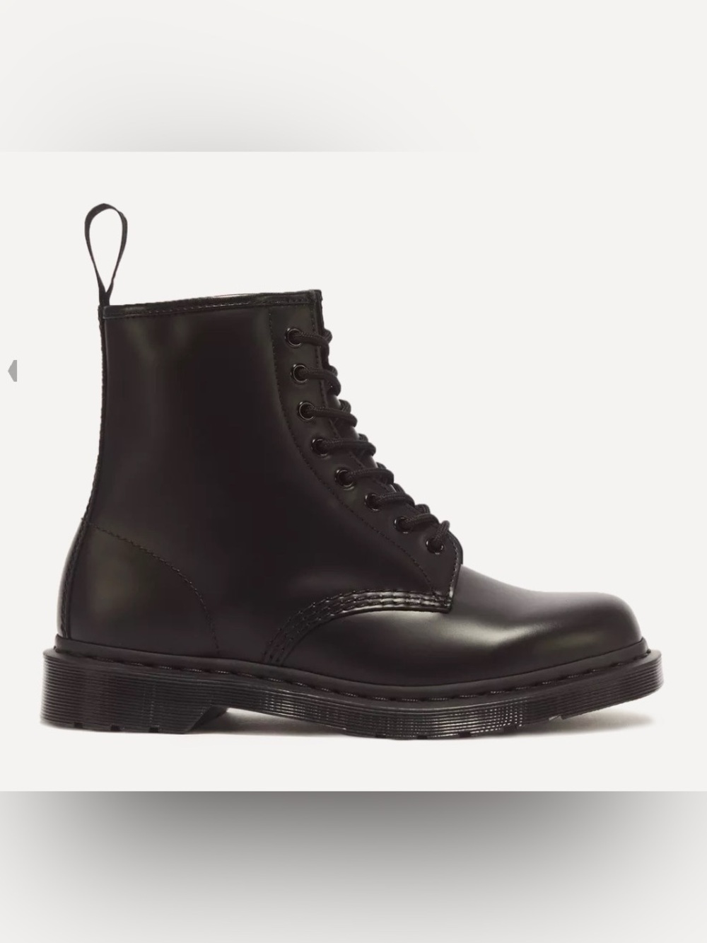 Dr Martin 1490 Mono Smooth Black Leather Ankle Boots- EU 39